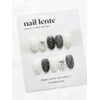 Black Ribbon Nail ★ Star Spangle Point ★ Handmade Nail