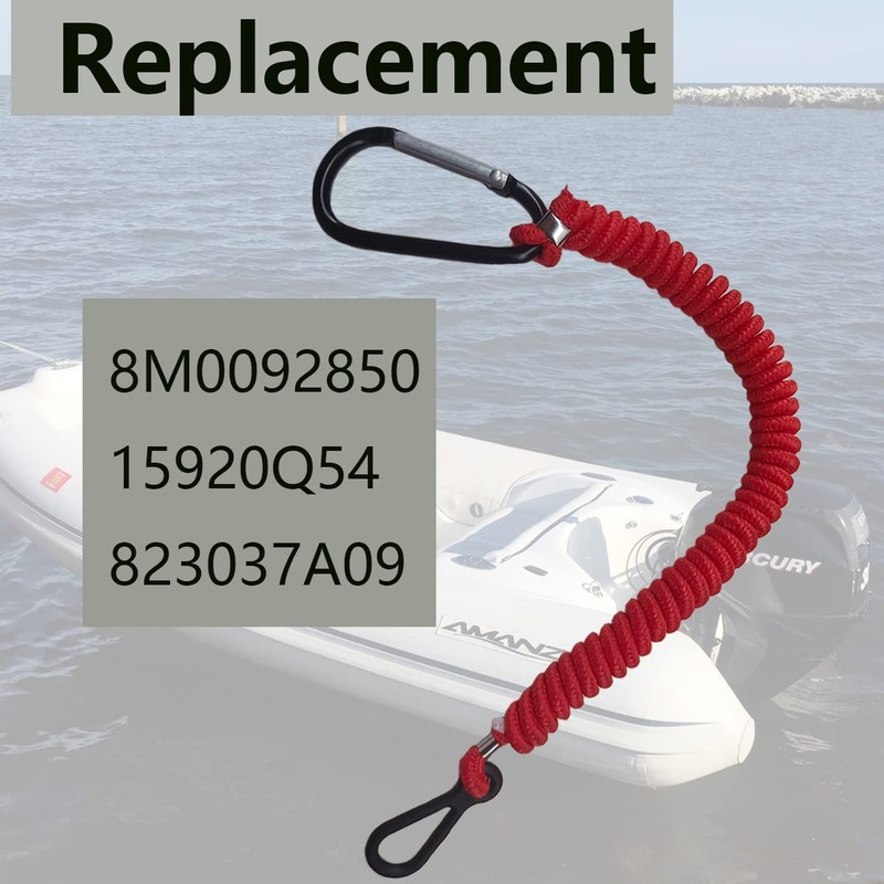 8M0092850 Boat Kill Switch Lanyard Alloy Clip Compatible with Mercruiser