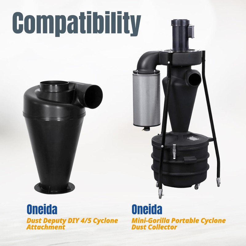 POWERTEC 70186 Threaded Dust Collection Quick Coupler Adapter, 5 x