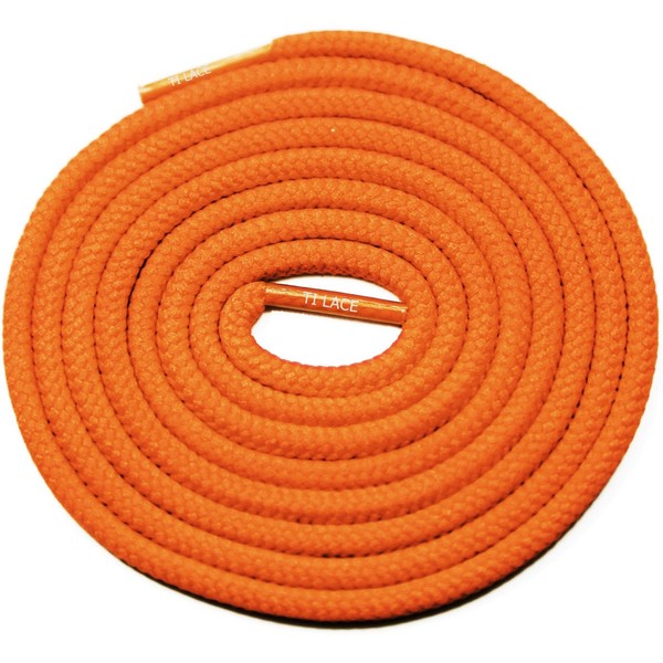 TI Lace Round Athletic Shoelaces 2 Pair Pack (4 laces)-Orange36