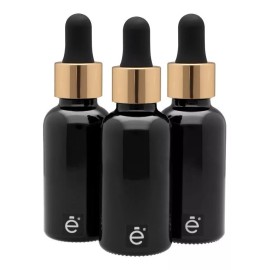 Envaline Frasco Gotero 30 Ml Coated Pipeta Premium Bulbo Negro 60pz