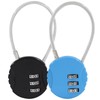 6 Pcs Wire Rope Lock, Mini Combination Lock, Wire Rope
