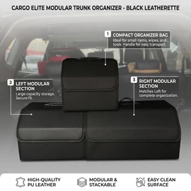 PU Leather Car Trunk Organizer – Collapsible Storage Box for Keeping Auto Accessories Neat and Organized