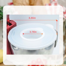 Mixer Bowl Covers for KitchenAid 6-7 Quart Bowl-Lift Stand Mixers Bowls. PE Material. Dishwasher Safe. Including Mixer Bowl Lid 2 Pack