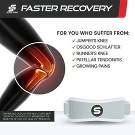 Sleeve Stars Patellar Tendon Support Strap Osgood Schlatter Knee Brace for Youth, Women & Men, Swedish Brand Patella Knee Strap for Arthritis & Pain, Kids Knee Brace w/ 3 Lengths (Mint Green/Kids)