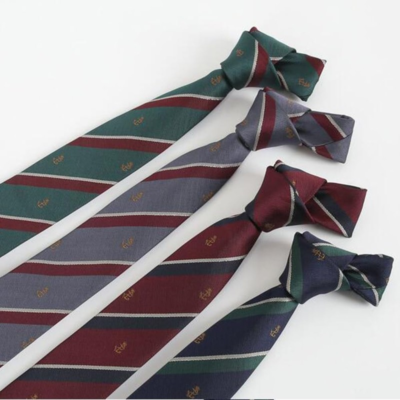 FASELE Necktie, Unisex, Unisex, Striped, Anchor Pattern, Students, High School