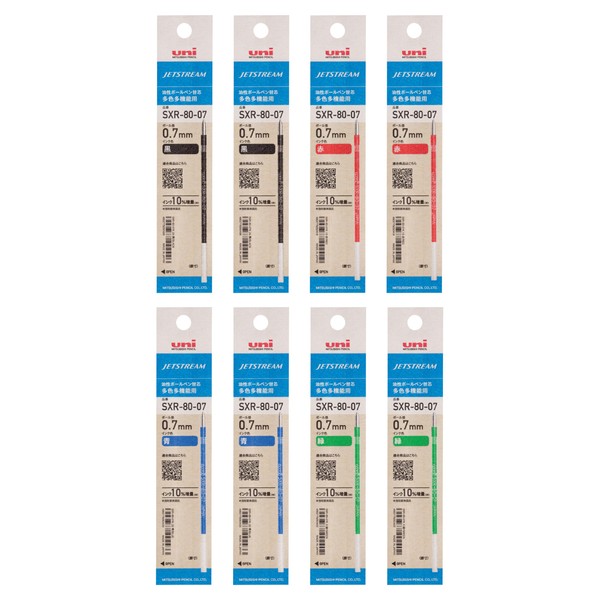 Mitsubishi Pencil Jetstream Multi-functional Ballpoint Pen Refill, 0.7, 4 Colors