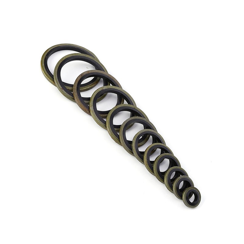 240pcs 6\8\10\12\14\16\18\20\22\24\27\30mm Metal Rubber Sealing Oil Ring Drain Plug Gasket