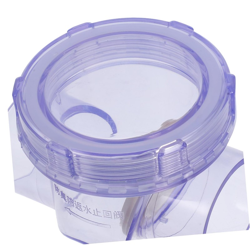 Operitacx Transparent PVC Check Valve Backflow Single Way Valve for