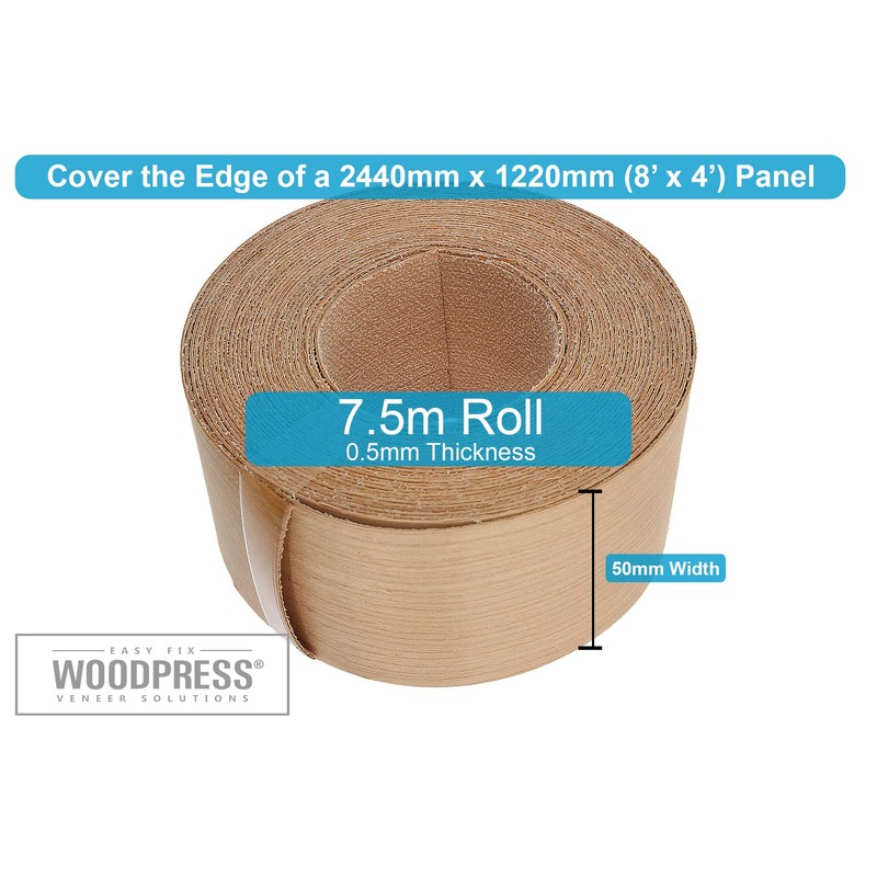 Cherry Wood Veneer Edging / Veneer Edge Banding Tape (50mm