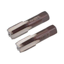 uxcell Metric Hand Tap M22 Thread 1.5 Pitch 4 Straight Flutes H2 Alloy Tool Steel 1 Pair