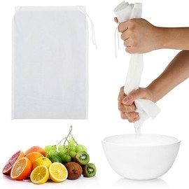 8pcs Nut Milk Bag Fine Mesh Cheese Cloth Multiple Usage Reusable Food Strainer Professional Cold Brew Filter for Straining Juice Coffee Yogurt Tea (Nylon, 11.81x7.87 in)