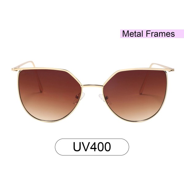 Purpyle Brand Vista 3459-2 Square Rounded Bottom Tinted Sunglasses Brown