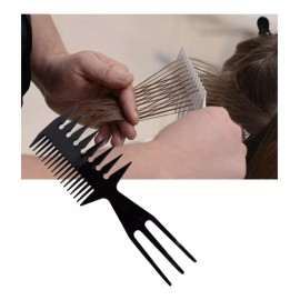 Globusman Peine Negro Profesional 3 En 1  Para Decoloraciones Mechas