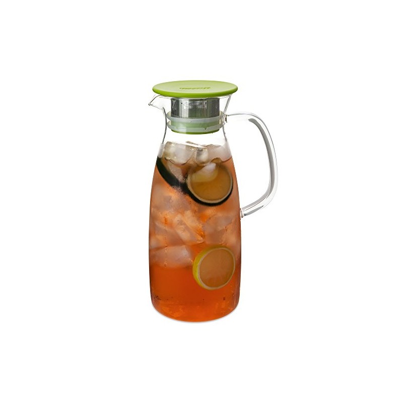 FORLIFE Mist Glass Ice Tea Jug , 50-Ounce, Lime