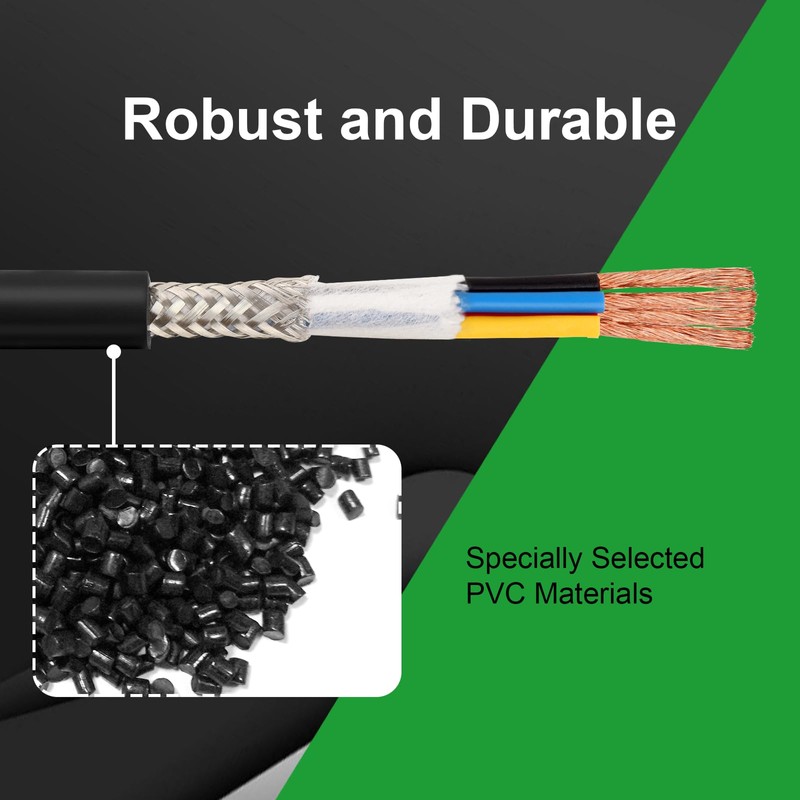 MOOKEERF 18/4 Shielded Wire 30FT,18AWG 4 Conductor Shielded Cable Stranded