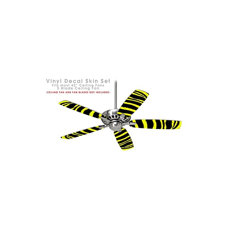 Zebra Yellow - Ceiling Fan Skin Kit fits most 42