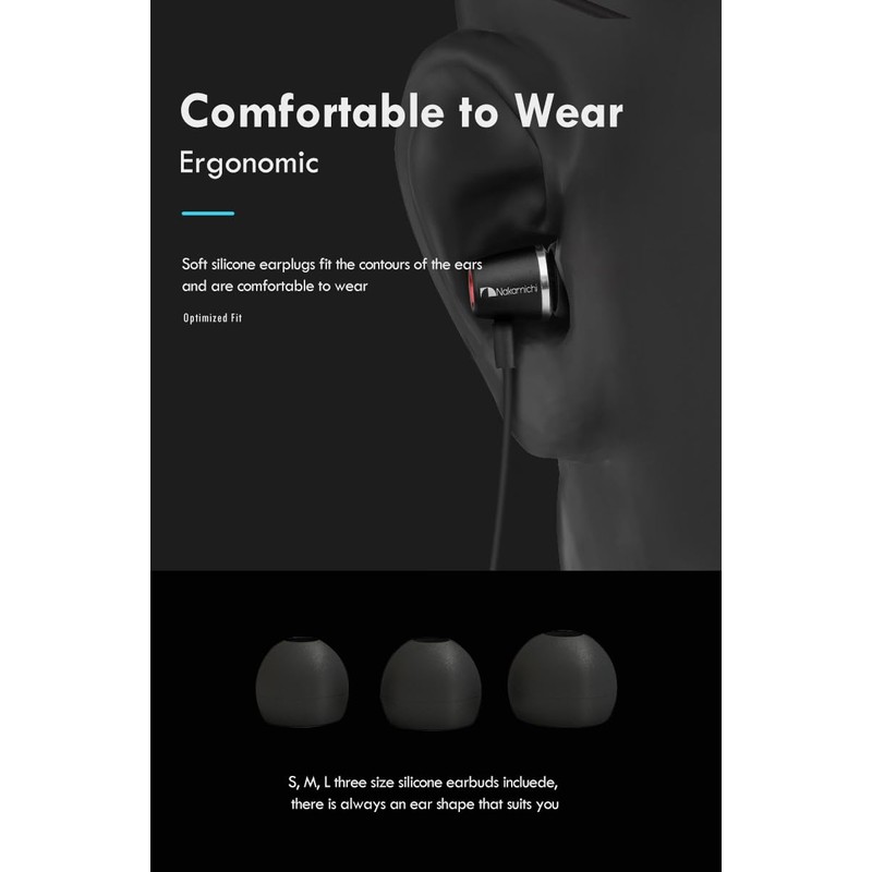 Nakamichi NM-CE300-BLK Wired Headphones (Black)