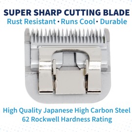 Bucchelli Detachable A Series 7f Blades for Dog Grooming Full Tooth Cuts Length 1/8" - 3.2mm Japanese High Carbon Steel 7F Dog Grooming Blade Supplies | 7f Blade Clippers (Compatible A5 Series(B7F)
