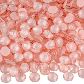 Blinginbox Flatback Rhinestones Round Gems, 288pcs Luminous Series Glass Stones Neon Gems Non Hotfix Crystal Rhinestones for Nail Charms Crafts Clothes Tumblers,Mac. Peach Luminous,SS30.