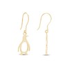14k Yellow Gold Over Sterling Silver Penguin Earrings In 14K