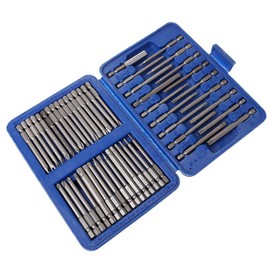75mm Long Screwdriver Bits Set, 50 Pcs Torx/Flat/Phillips Cross Head Screwdriver Sets with 1/4" Hex Shank, Power Tools Repair Kits for Household, Industry Maintenance