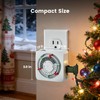 SURAIELEC Mechanical Timer with 2 Grounded Outlets Indoor, 2 Pack