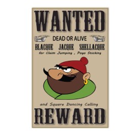 Looney Tunes WANTED poster set of 4 - Mugsy/Rocky/Na
