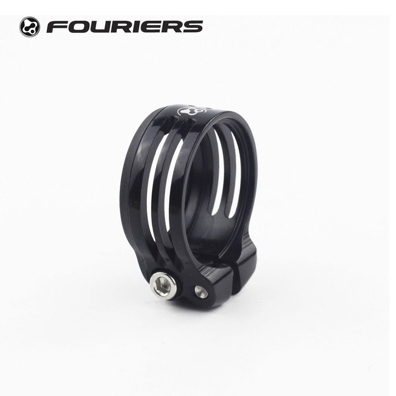 Fouriers CNC Alloy Seatpost Clamp Fixed 31.8mm/34.9mm Waterproof Superlight(31.8 black)
