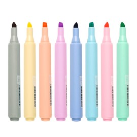 chosch 8 Assorted Pastel Color Highlighters Markers, Chisel Tip Dry-Quickly Non-Toxic Highlighter for Adults Students Journaling Highlighting Planner Notes, Office School Supplies