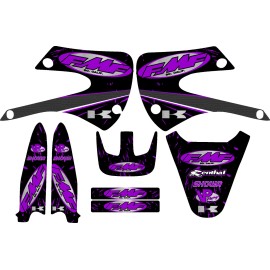 Factory EFX Kx85 FMF Racing Exhaust Graphic Kit 01-12 Purple Decal Sticker Kx100 Kx 100 85