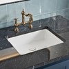 18" x 13" Undermount Bathroom Sink, Los Flexi Compact Rectangular