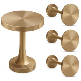 Curtain Holdbacks, Medallion Curtain Tieback Hooks for Drapes, Modern Decorative Drapery Holdbacks Metal Curtain Holders for Wall Gold Curtain Pullbacks, 4 Pack