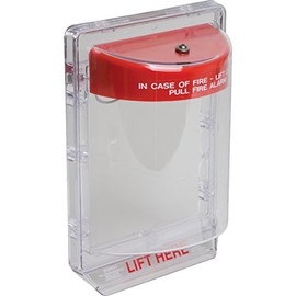 Fire Alarm Stopper II Without Horn Flush Mount - Fits Virtually All Manual Pull Stations - Clear - Tamperproof - Polycarbonate