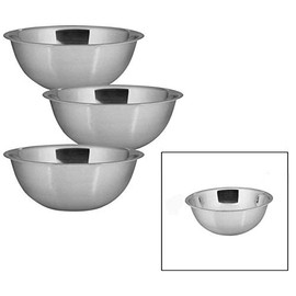 Kosma Set of 3 Stainless Steel Mixing Bowl (with 16cm Mixing Bowl) - 14,18 & 22cm | Nesting Bowl | Salad Serving Bowls