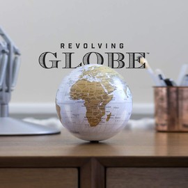 Revolving Globe - Self Rotating Map of The World - Spinning Earth Globe - Cool Office Desk Accessories