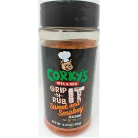 Corkys Ribs and BBQ Grip N Rub It Sweet and Smokey Seasoning 11.29 oz