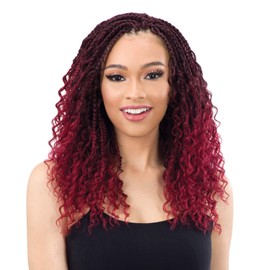 FreeTress Crochet Braids Boho Hippie Braid 12" (1 Jet Black)