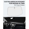 Proadsy - Parasol plegable para parabrisas delantero 2024, ajuste personalizado