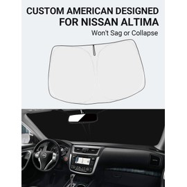 Proadsy - Parasol plegable para parabrisas delantero 2024, ajuste personalizado para Nissan Altima 2013-2018