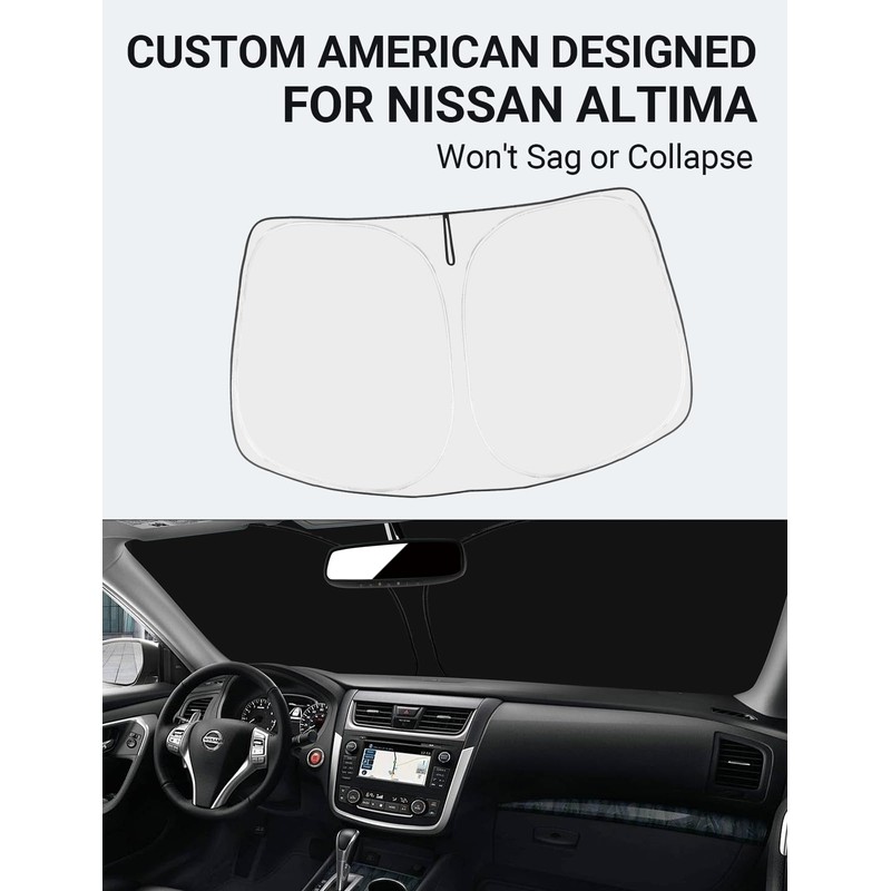 Proadsy - Parasol plegable para parabrisas delantero 2024, ajuste personalizado