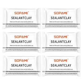 SOPAMI 10-Pack White Waterproof Sealant Putty - Quick Mending Mud & Duct Seal Clay for Wall Hole Repair, Drain Pipe Connection, Air Conditioning Vents & Cracks