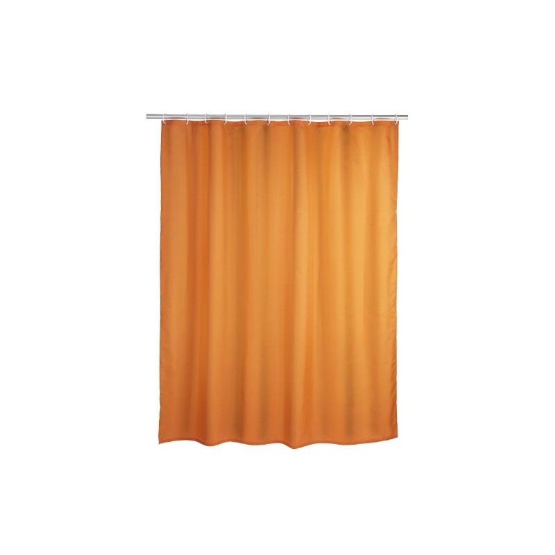 beytug Plain Orange Extra Long and Wide Fabric Bathroom Shower