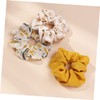 minkissy Chiffon Hair Scrunchies Set of 3 Floral Daisy Pattern