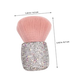 BIUDECO Retractable Pink Mushroom Head Makeup Brush Portable Fluffy Powder Brush Soft Bristles for Loose Powder and Blush Application for Travel and Daily Use