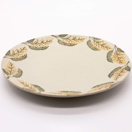 24to3 Nishitomi 478120 Hasami Pottery, Isayama Pottery, 7 Inch Plate, Approx. 8.7 inches (22 cm), Mimosa, Made in Japan