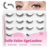 BEPHOLAN Ultra-thin False Eyelashes 10 Pairs Eyelash Pack False Lashes