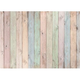 BELECO 7x5ft Fabric Colorful Wood Backdrop Easter Pastel Colored Wood Planks Photography Backdrop Easter Decor Birthday Party Baby Shower Boy Girl Portrait Photoshoot Baby Kids Photo Background Props