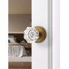 SORWDUERM Antique Brass Door Knobs Crystal Door Knob Dummy Door