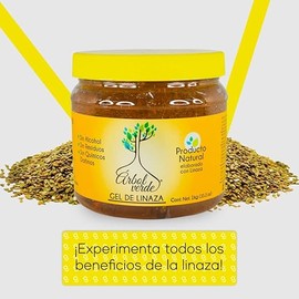 Gel Fijador de Linaza Natural para cabello Árbol Verde. 500 gr.